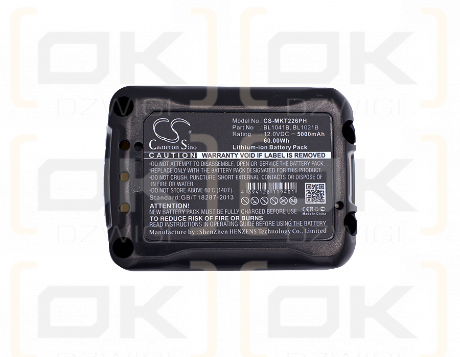 Makita DC10SB / BL1041B 5000mAh Li-ion 12.0V (Cameron Sino)