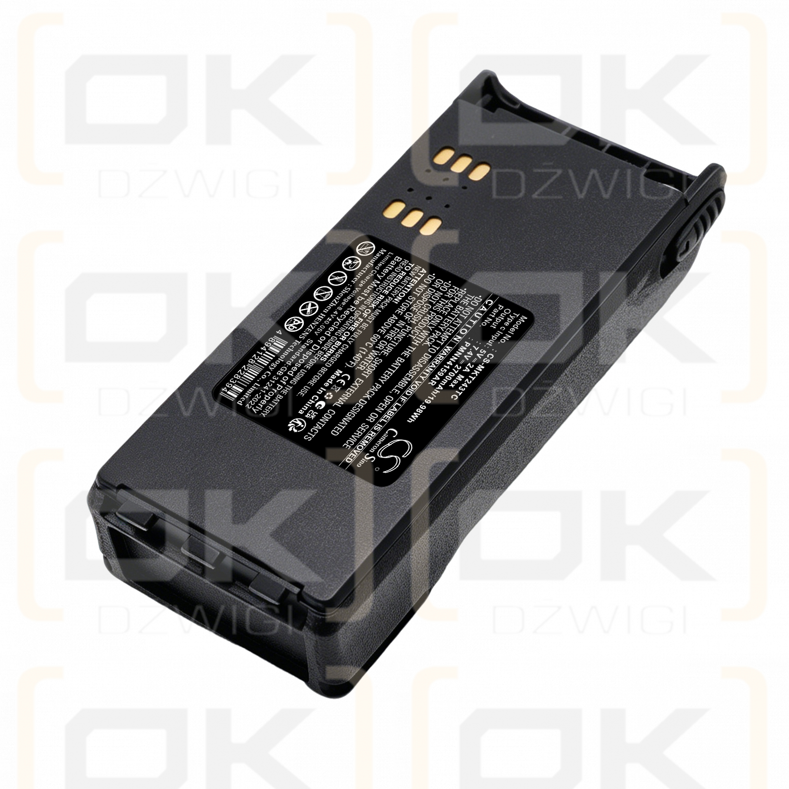 Batería de repuesto para Motorola PRO9150 / HMNN4151, 2700 mAh, iones de litio, 7,4 V (Cameron Sino)