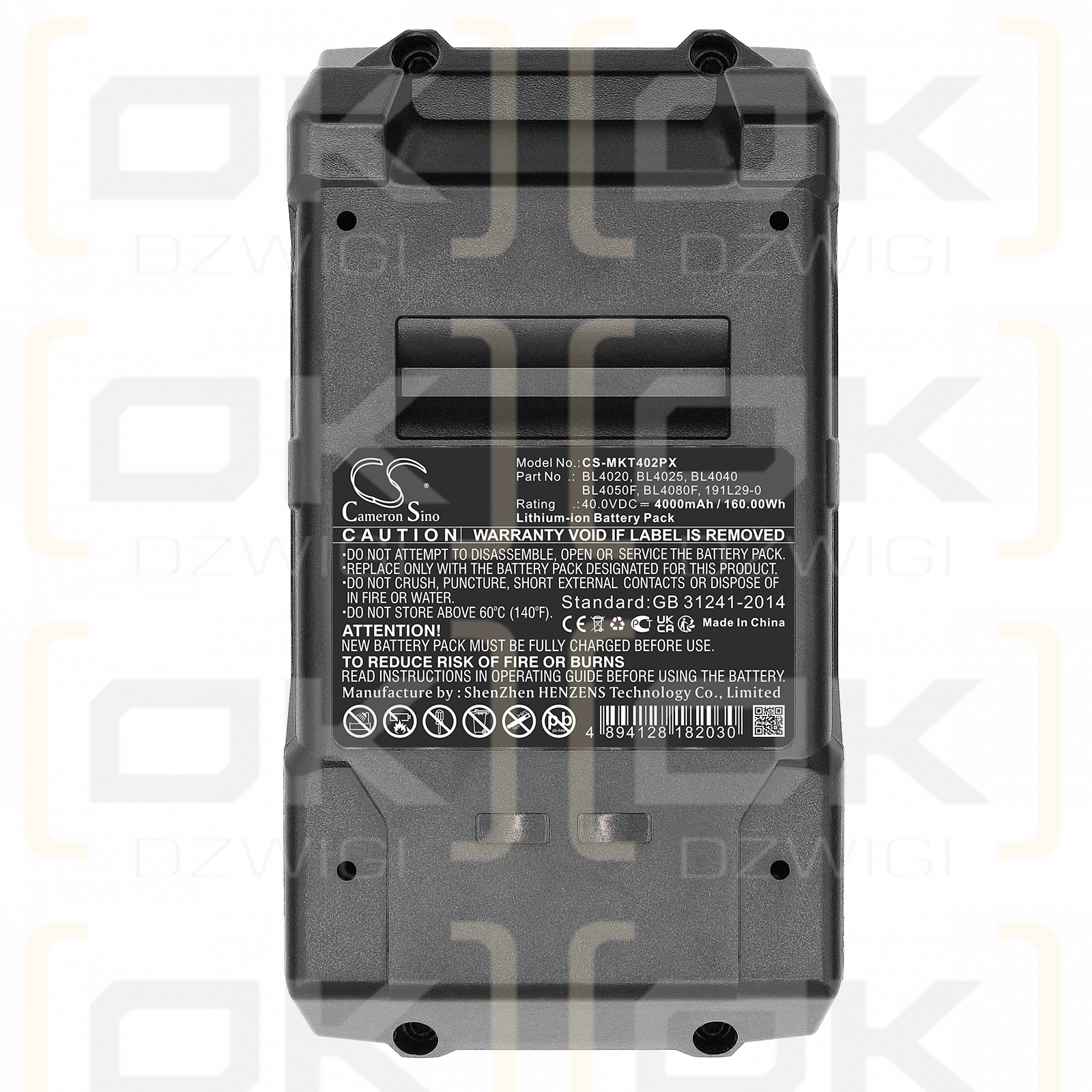 Makita UB001G / BL4020 4000 mAh Li-Ion 40,0 V (Cameron Sino)