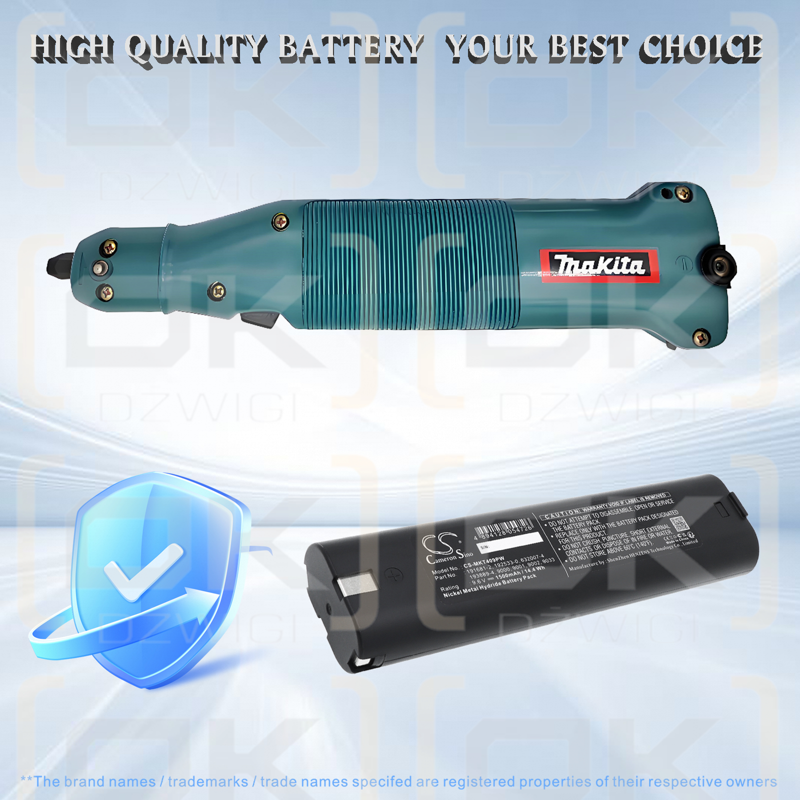 Makita 9002/193889-4 1500 мАч Ni-MH 9,6 В (Cameron Sino)