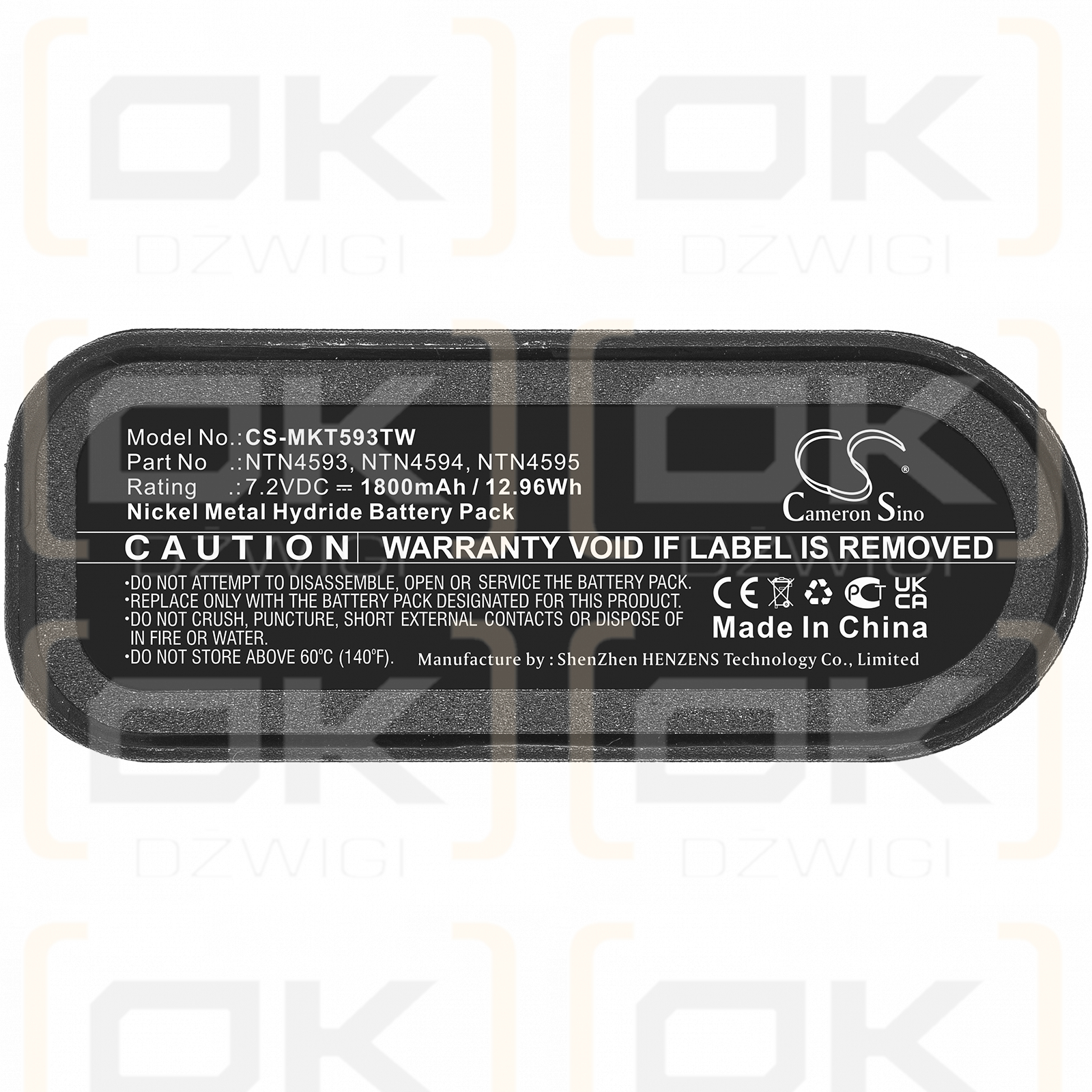 Motorola T2000 / NTN4594 1800 mAh Ni-MH 7,2 V (Cameron Sino)