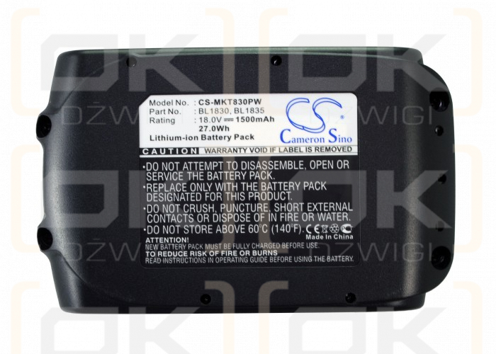 Makita TW152DZ / 194205-3 1500 mAh Li-Ion 18,0 V (Cameron Sino)