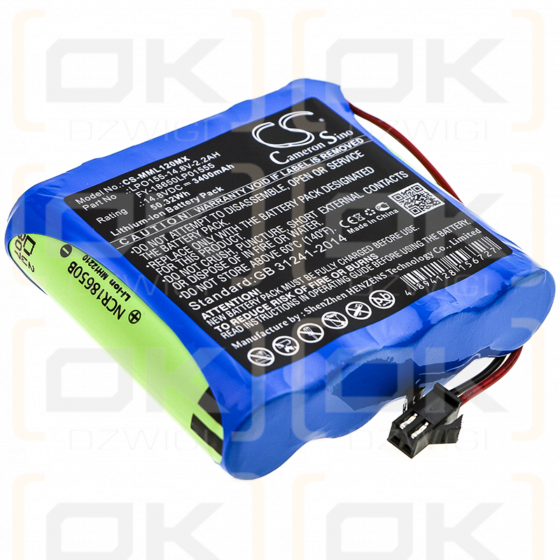 Millones de ML1200 / LPO155-14.8V-2.2AH 3400mAh Li-ion 14.8V (Cameron Sino)