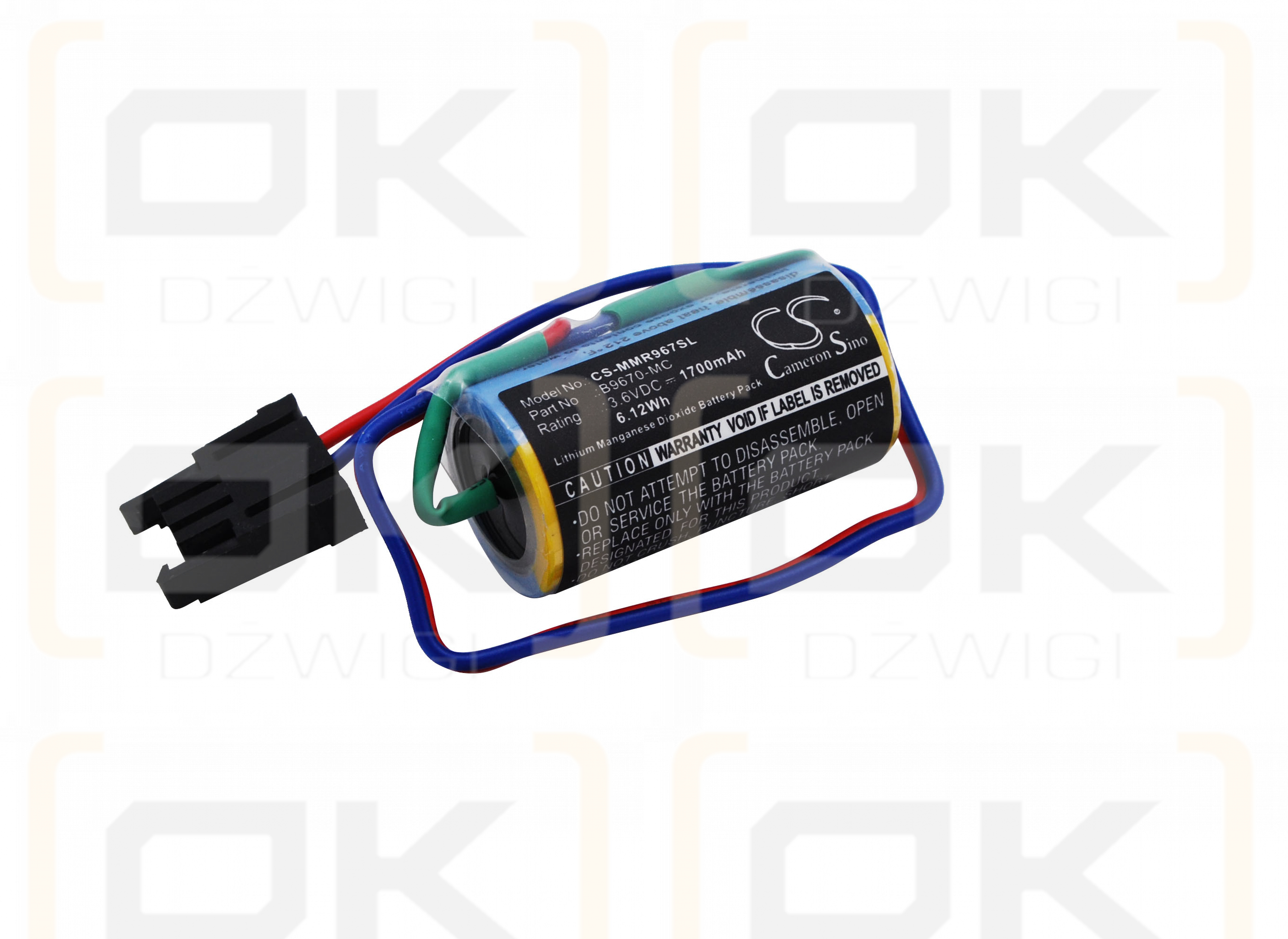 Mitsubishi Mitsubishi Q / B9670-MC 1700mAh Li-MnO2 3.6V (Cameron Sino)