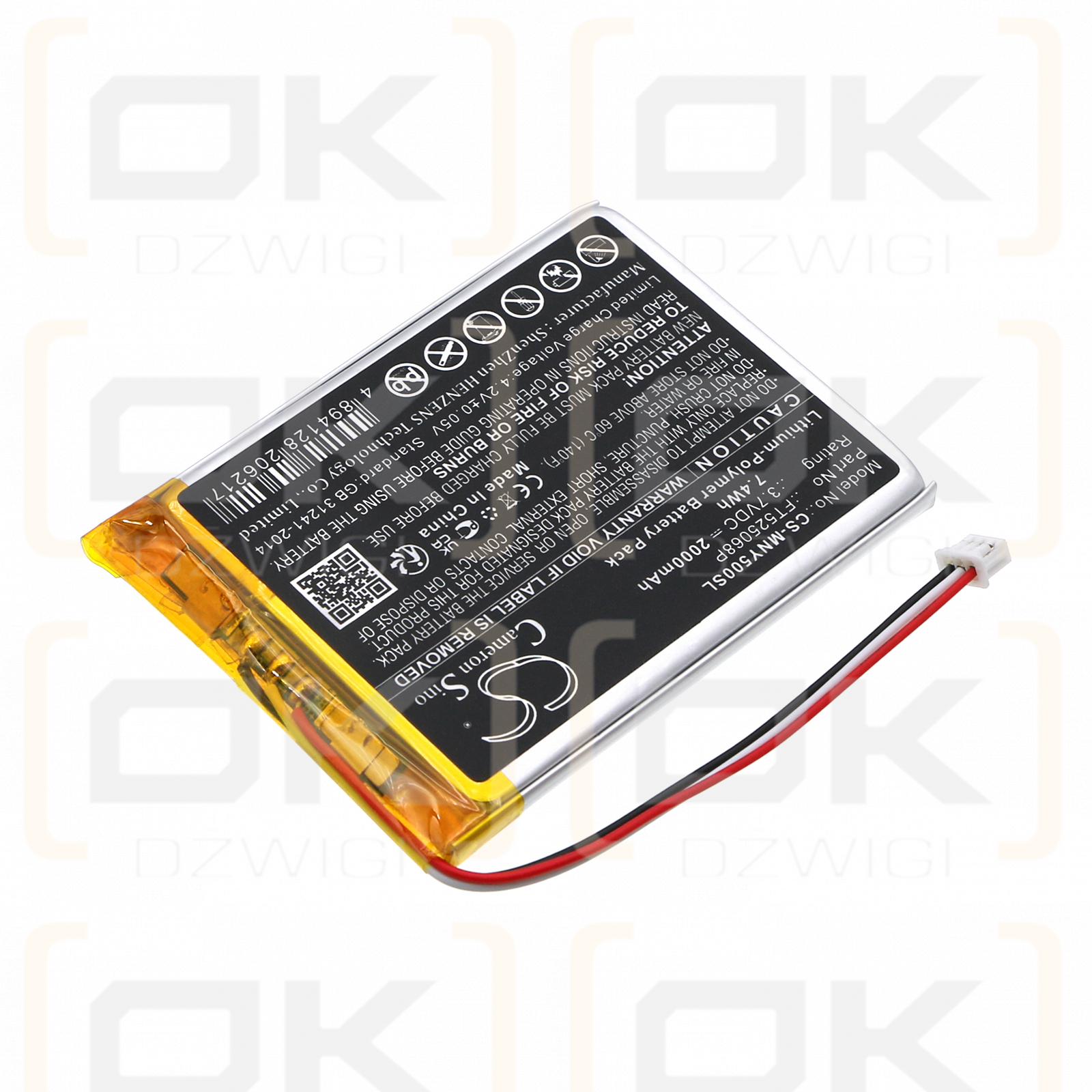 Moonybaby MB55935BV / FT525068P 2000 mAh Li-Polymer 3,7 V (Cameron Sino)