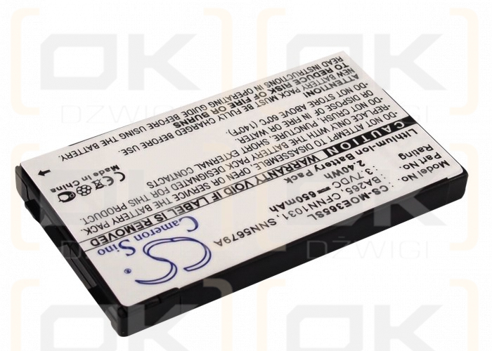 Motorola E365 / BA265 650 mAh Li-ion 3.7 V (Cameron Sino)