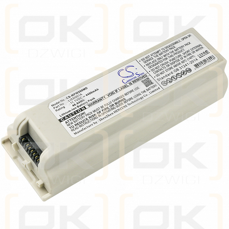 Batería de ion de litio Mindray M6/LI23I001A de 4400 mAh y 11,1 V (Cameron Sino)