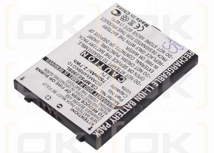 SanDisk Sansa E280R / SDAMX4-RBK-G10 750 mAh Li-ion 3.7 V (Cameron Sino)