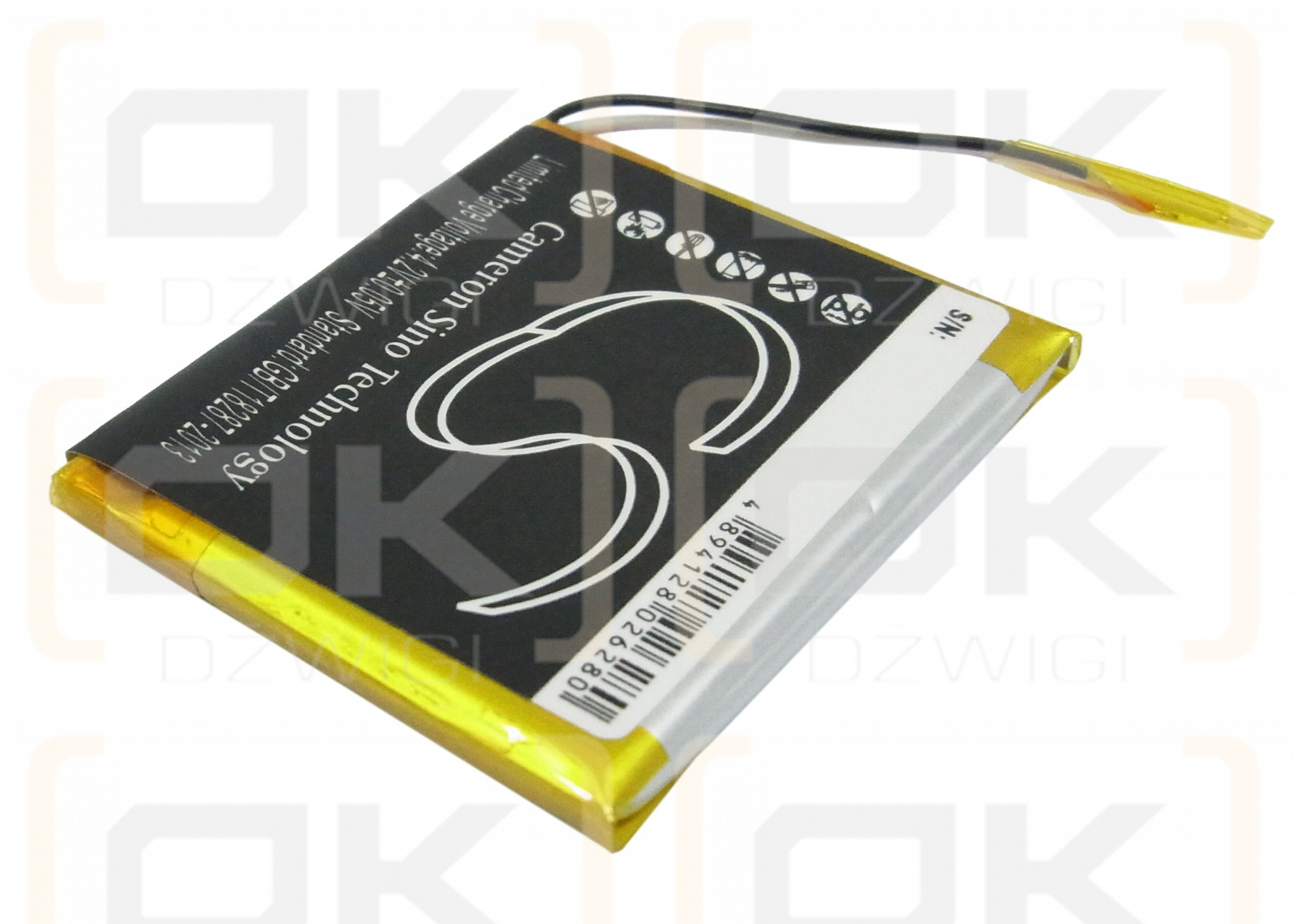 SanDisk Sansa Fuze 8GB / 8JJH8F15 550 mAh Li-Polymer 3.7 V (Cameron Sino)