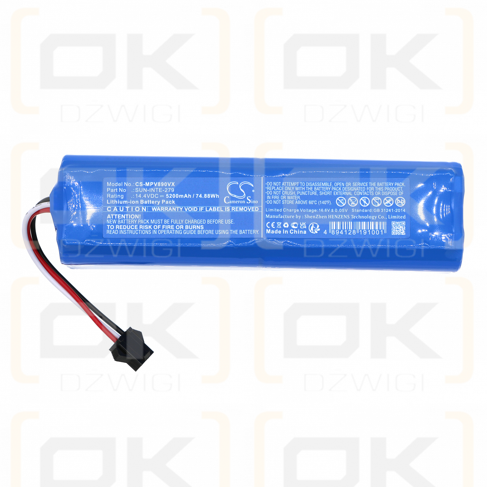 Mamibot Garlyn SR-800 Max / SUN-INTE-279 5200mAh Li-ion 14.4V (Cameron Sino)