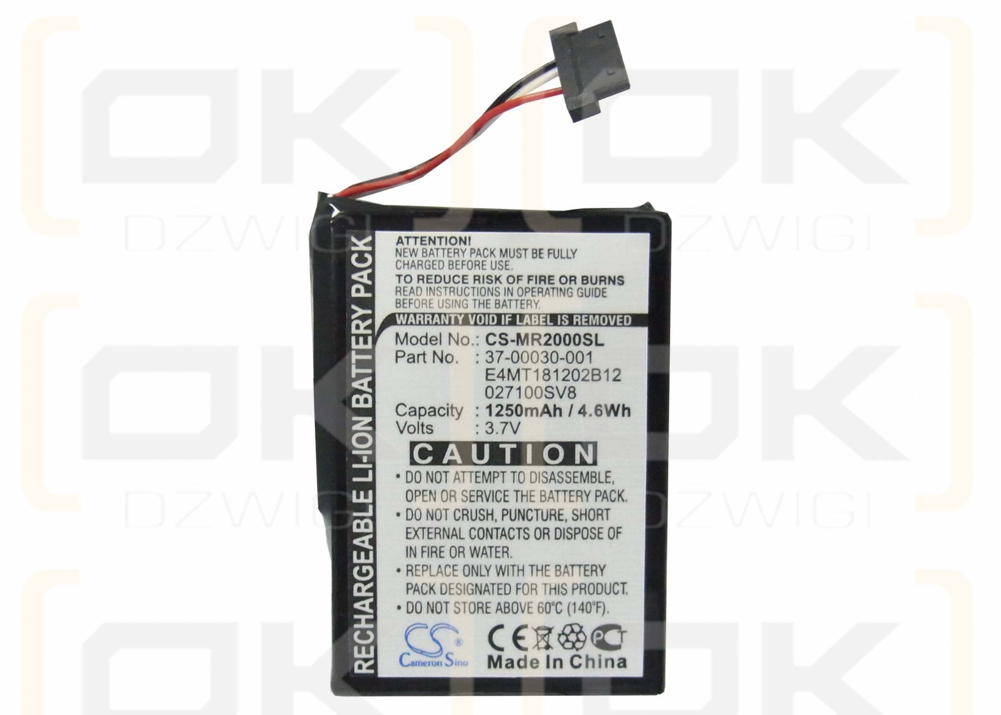 Magellan Maestro 3100 / 37-00030-001 1250mAh Li-ion 3.7V (Cameron Sino)