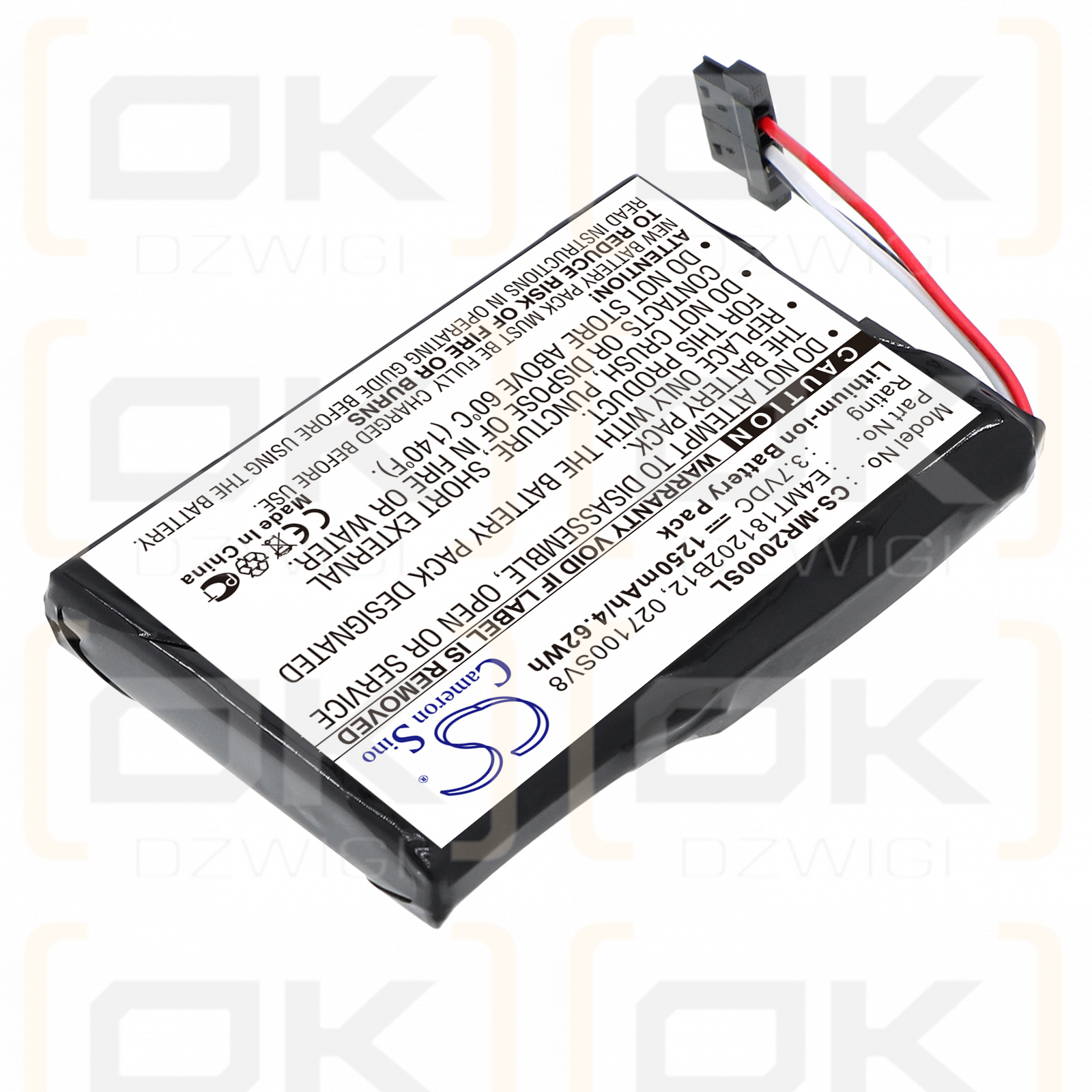 Magellan Maestro 3100 / 37-00030-001 1250 mAh Li-ion 3.7 V (Cameron Sino)