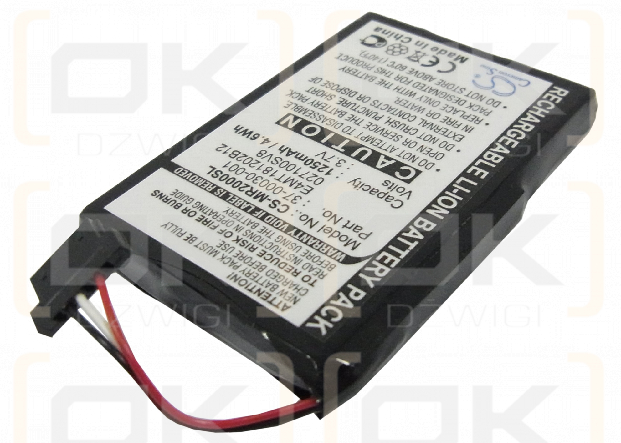 Magellan Maestro 3100 / 37-00030-001 1250mAh Li-ion 3.7V (Cameron Sino)