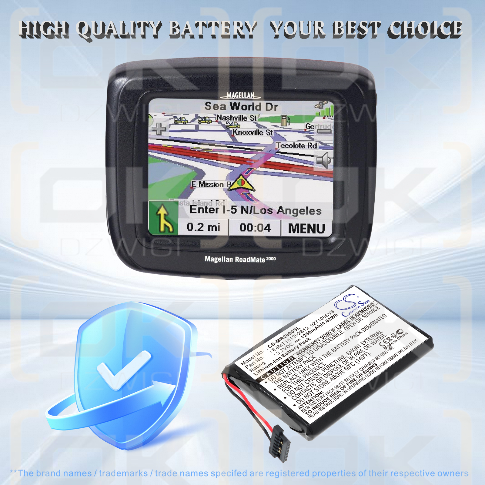 Magellan Maestro 3100 / 37-00030-001 1250 mAh Li-ion 3.7 V (Cameron Sino)