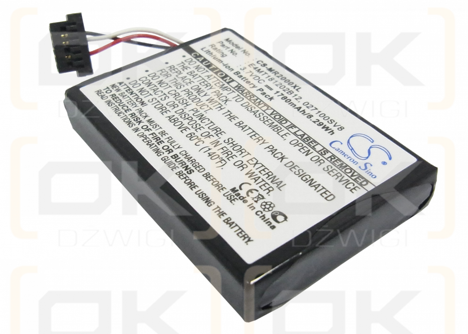 Magellan RoadMate 2250T / 37-00030-001 1700 mAh Li-Ion 3,7 V (Cameron Sino)