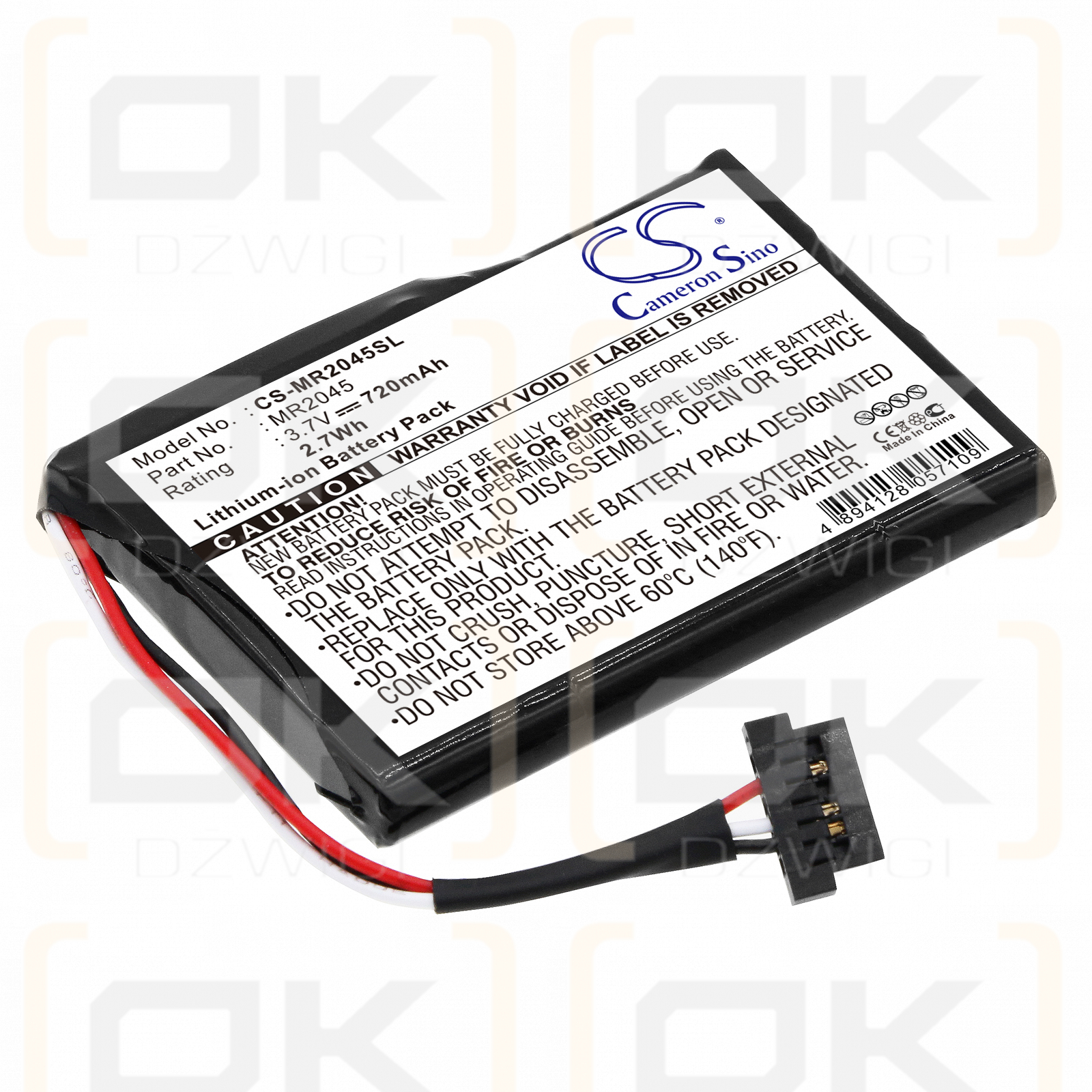 Magellan RoadMate 2045 / MR2045 720 mAh Li-Ion 3,7 V (Cameron Sino)