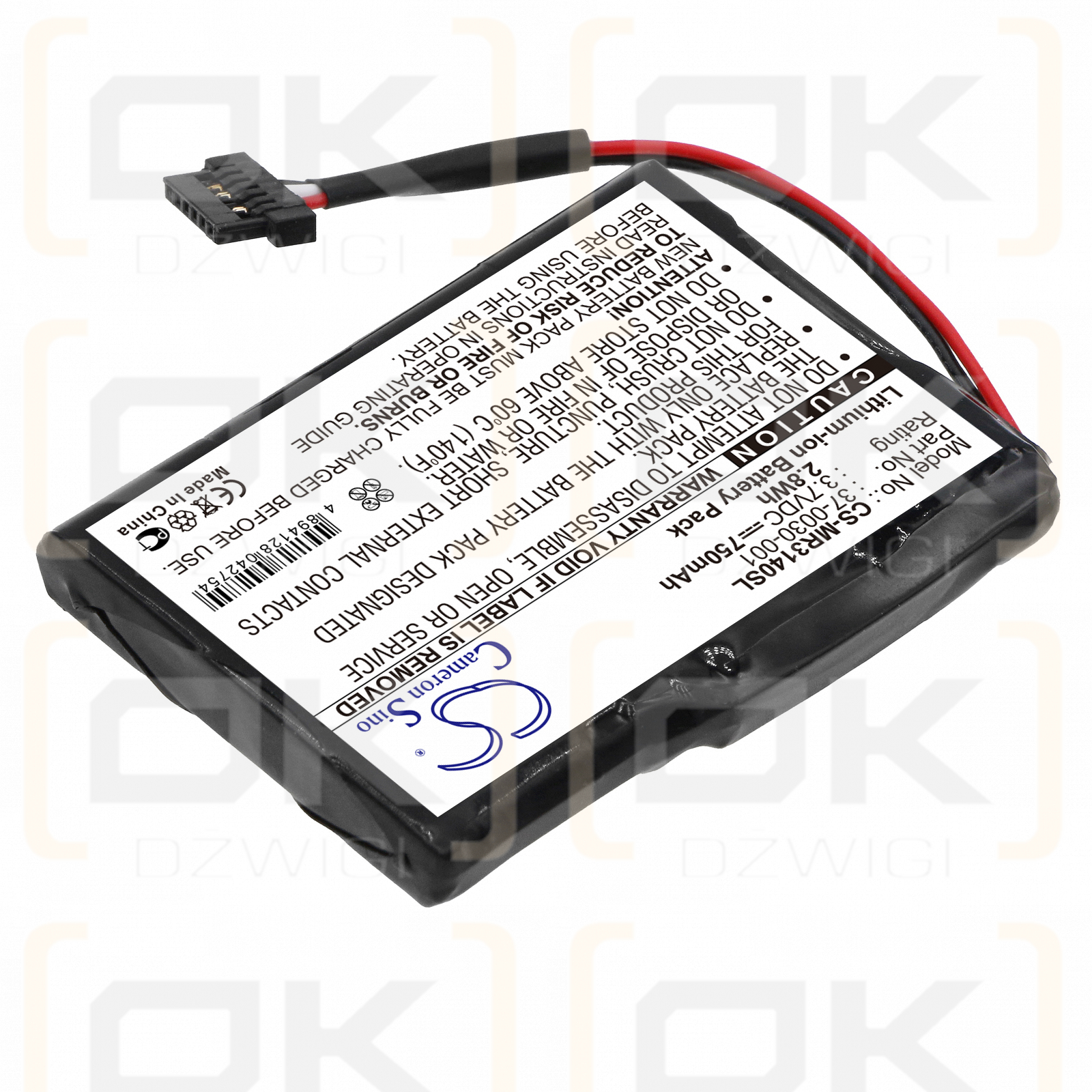 Magellan Maestro 3140 / 37-0030-001 750 mAh Li-Ion 3,7 V (Cameron Sino)