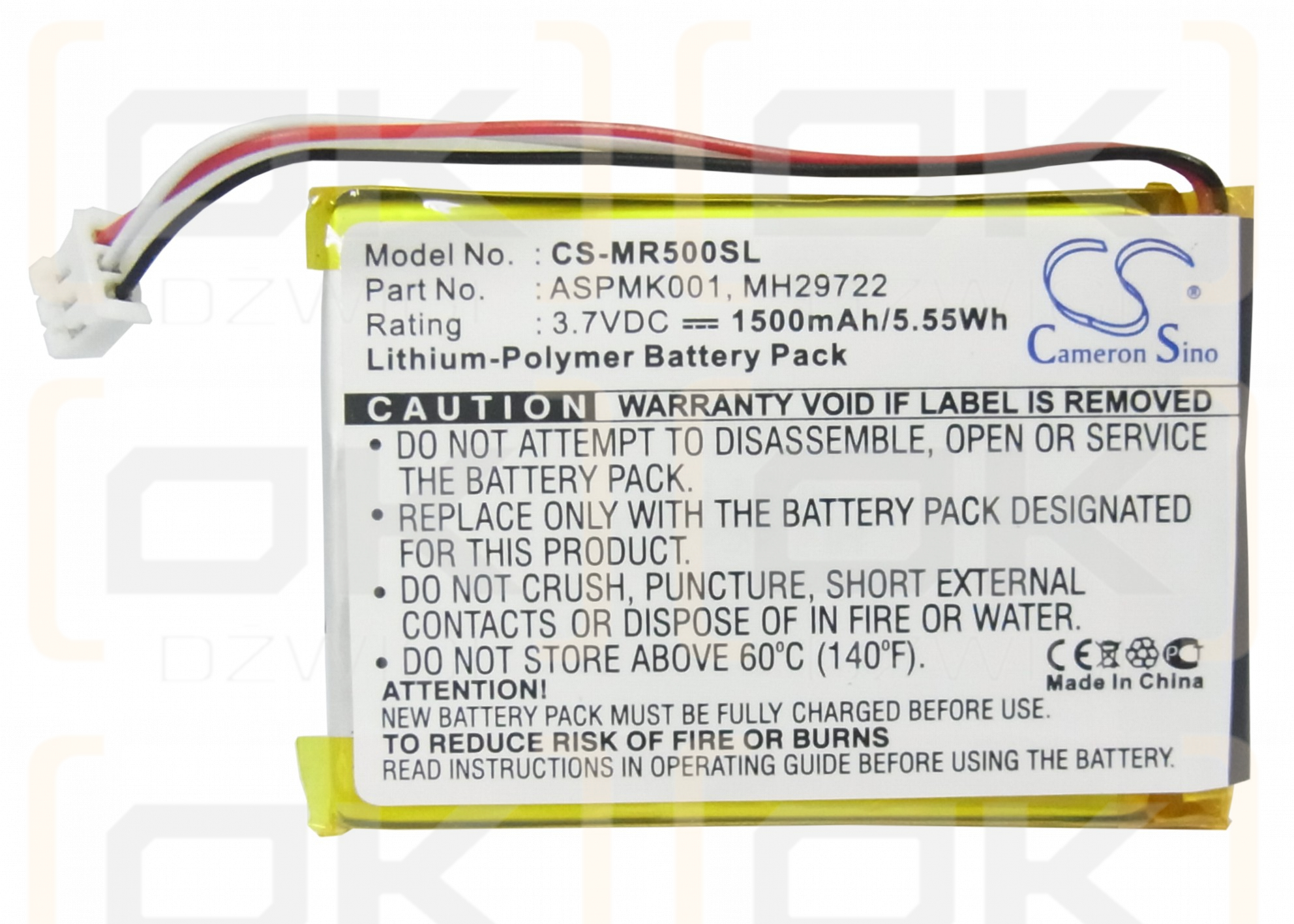 Olympus mrobe MR-5001 / ASPMK001 1500 mAh Li-Polymer 3.7 V (Cameron Sino)