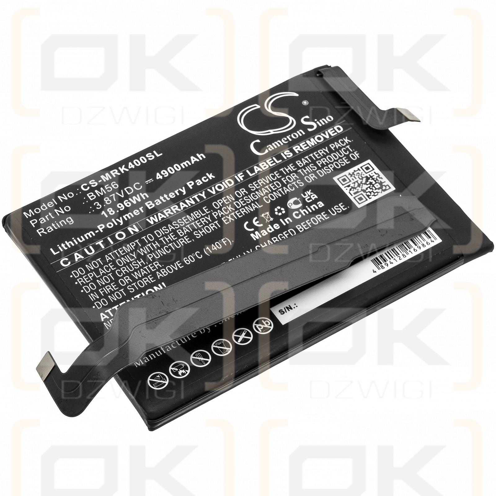 Redmi M2104K10C / BM56 4900mAh Li-Polymer 3.87V (Cameron Sino)