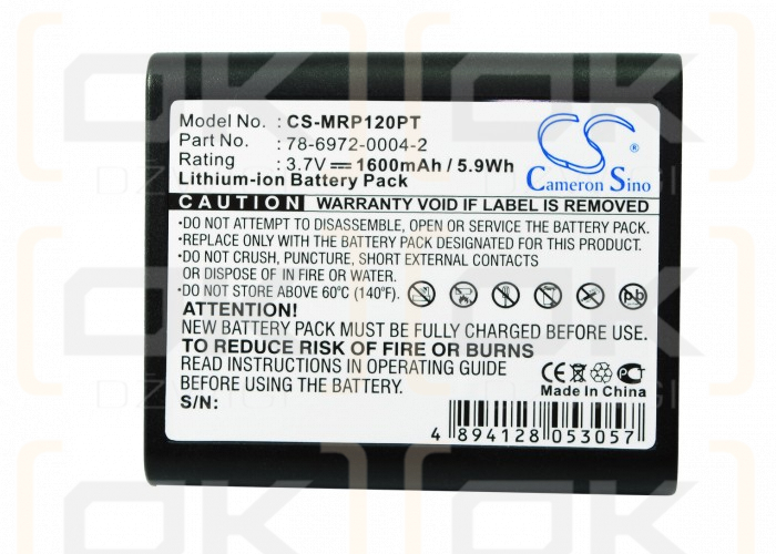 3M MP160 / 78-6972-0004-2 1600 mAh Li-ion 3.7 V (Cameron Sino)