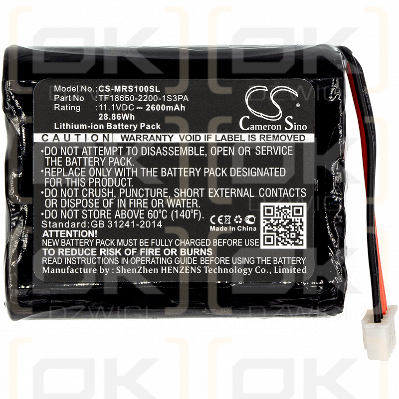 Marshall Stockwell / TF18650-2200-1S3PA 2600 mAh Li-Ion 11,1 V (Cameron Sino)