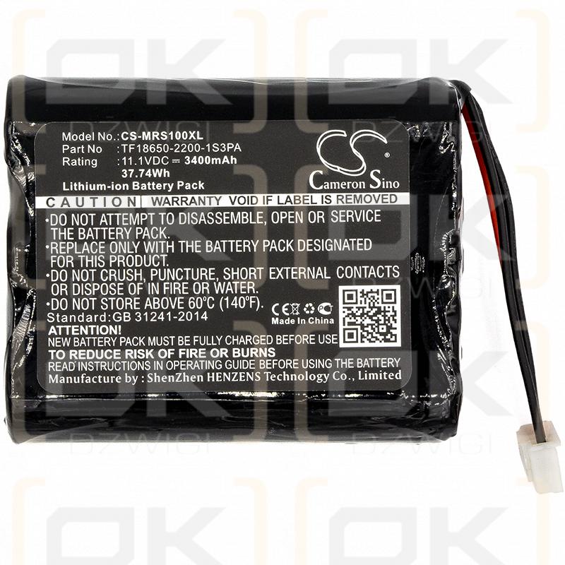 Marshall Stockwell / TF18650-2200-1S3PA 3400mAh Li-ion 11.1V (Cameron Sino)