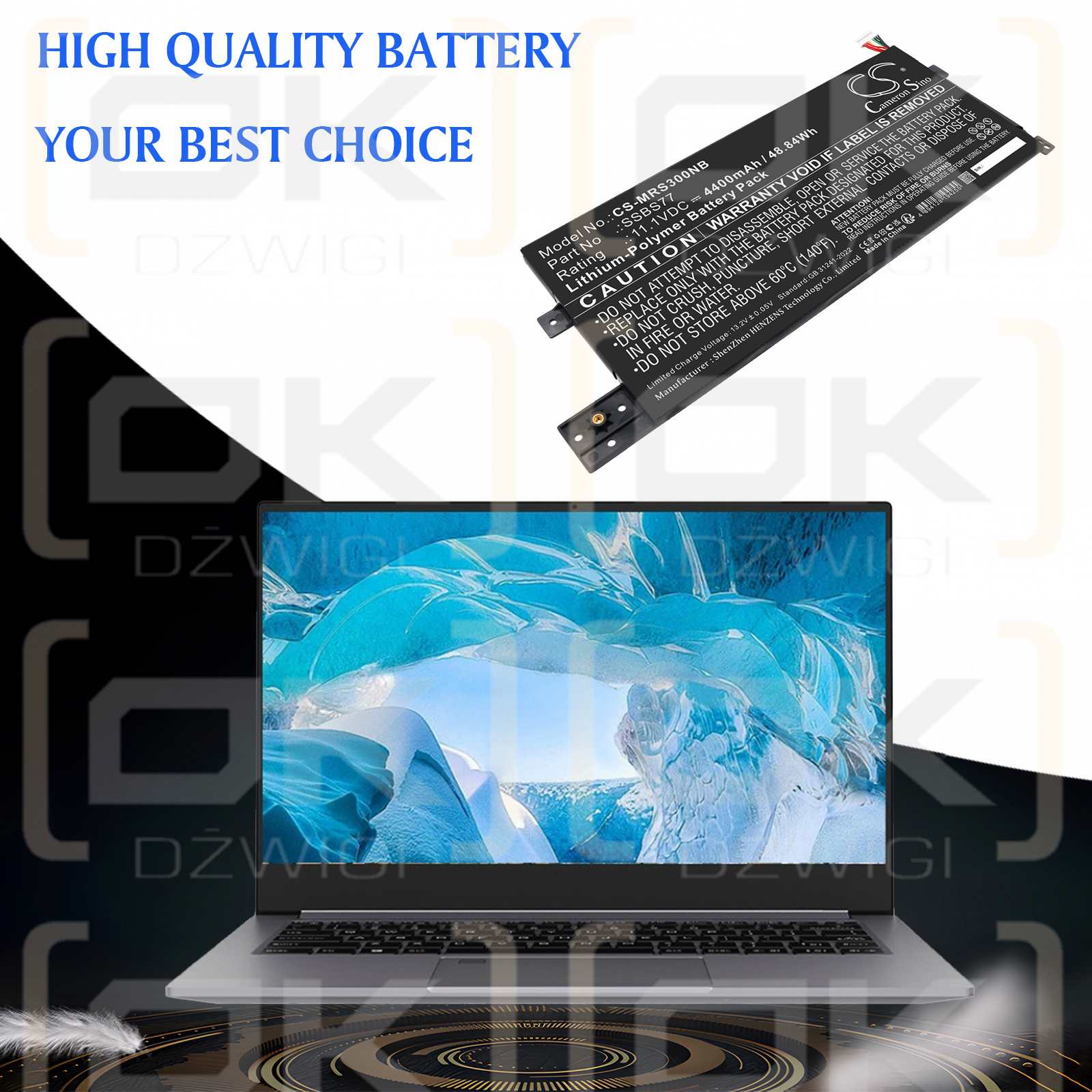 Mechrevo S3 Pro / SSBS77 4400 mAh Li-ion 11,1 V (Cameron Sino)