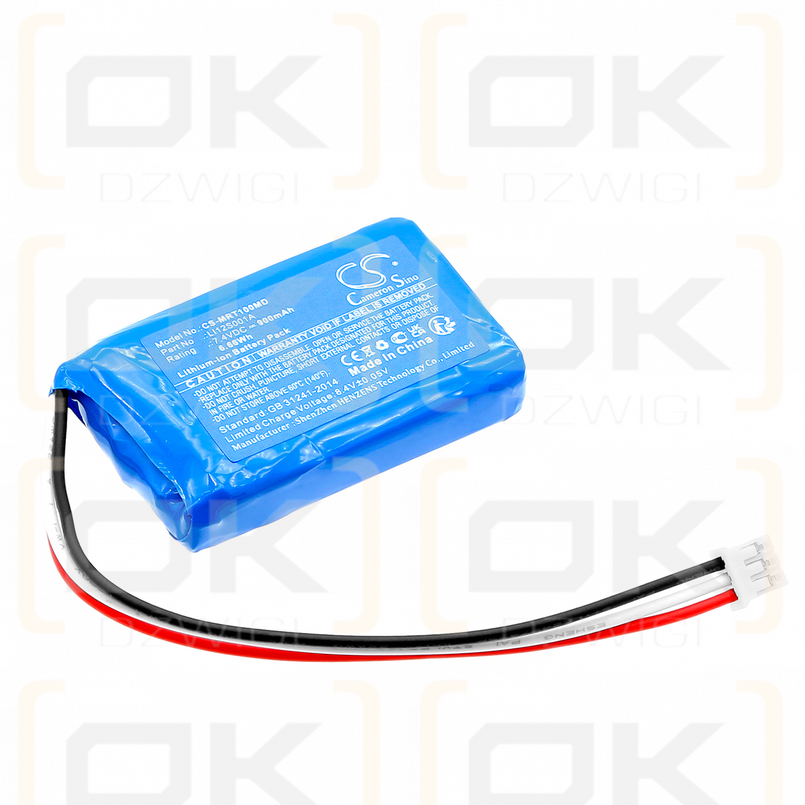 Monitor de paciente Mindray Beneview T1 / 801-92-81-000-25 900 mAh Li-ion 7,4 V (Cameron Sino)