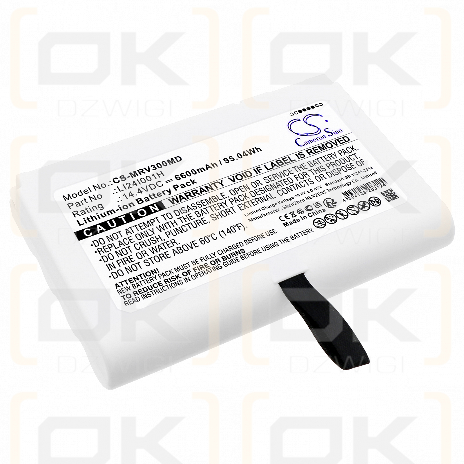 Mindray ME7 / LI24I001H 6600 mAh Li-Ion 14,4 V (Cameron Sino)