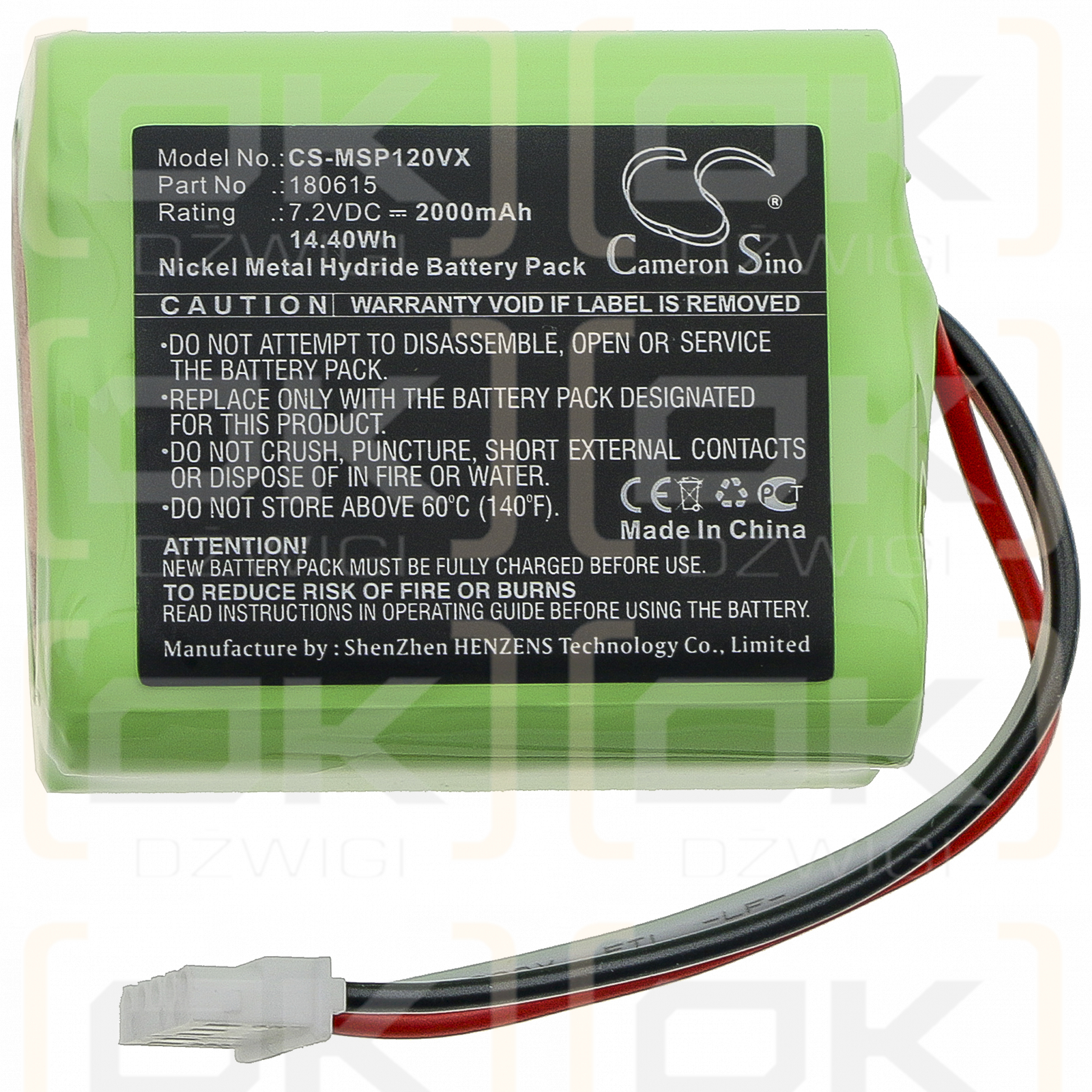 Mamibot Sweepur 120 / 180615 2000 mAh Ni-MH 7,2 V (Cameron Sino)