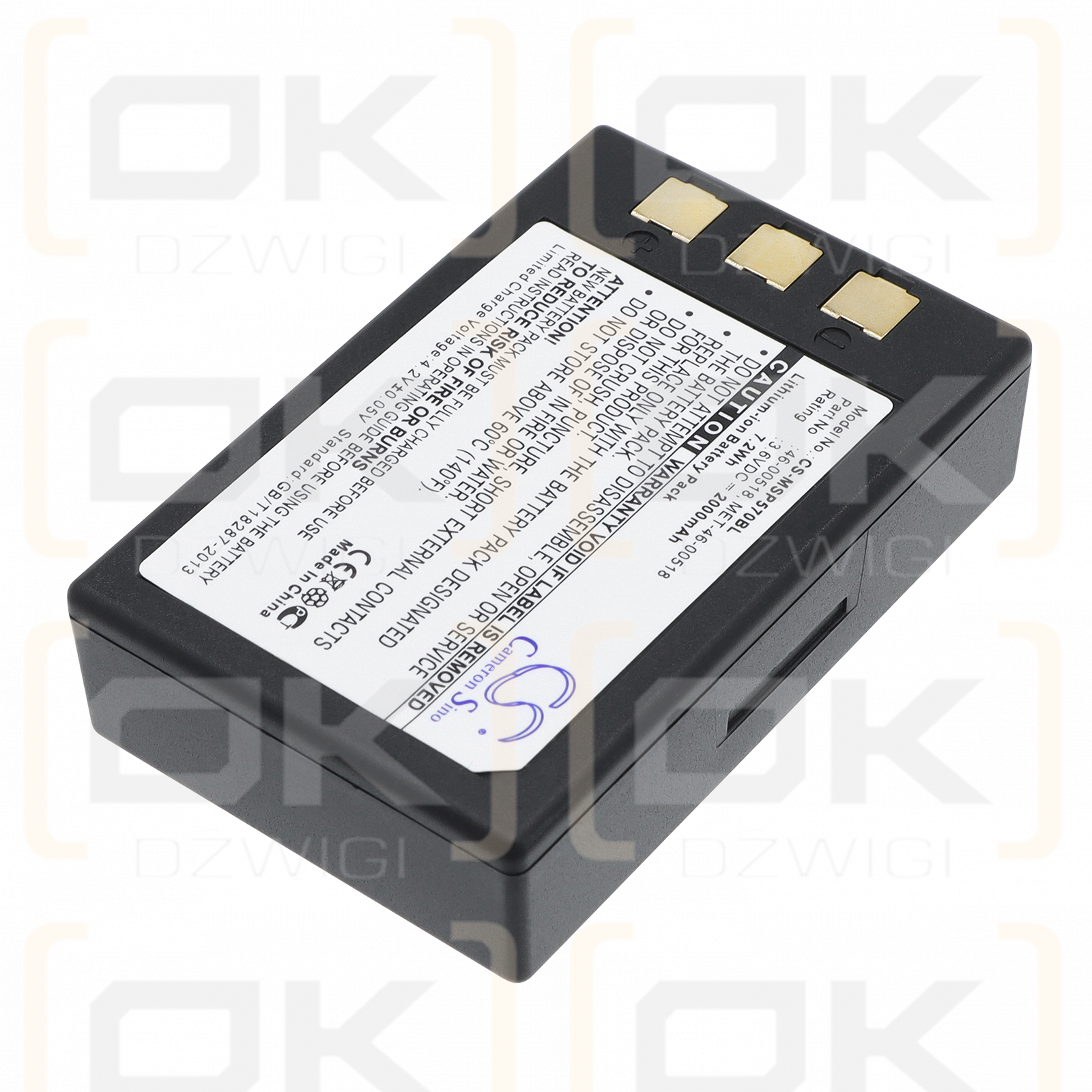 Metrologic MK5710 / 46-00518 2000 mAh Li-Ion 3,6 V (Cameron Sino)