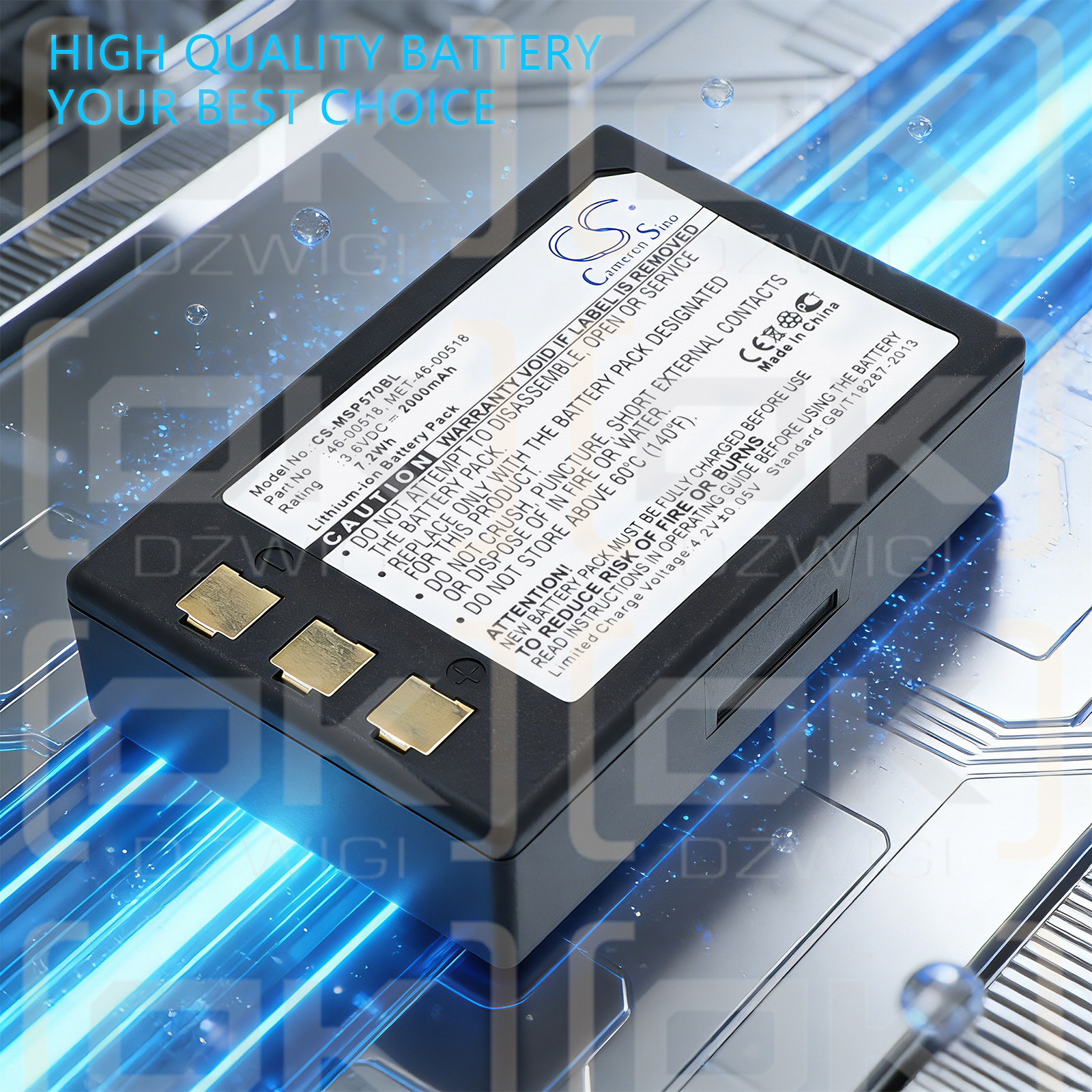 Metrologic MK5710 / 46-00518 2000 mAh Li-Ion 3,6 V (Cameron Sino)