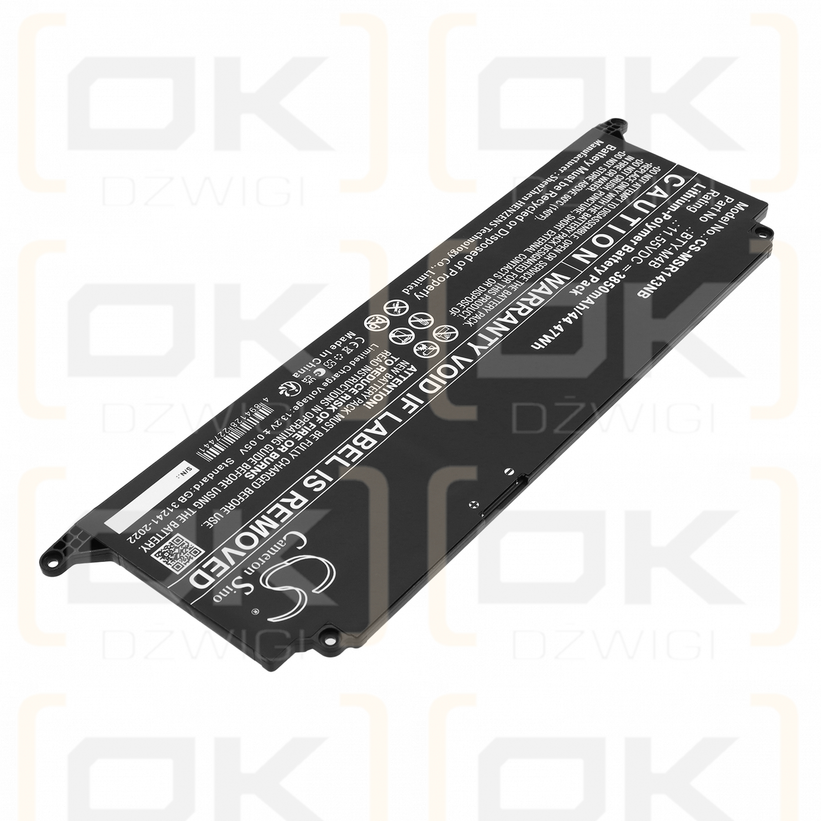 Replacement Battery for MSI Modern 14 / BTY-M4B 3850 mAh Li-Polymer 11.55 V (Cameron Sino)