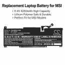 Ersatzakku für MSI Modern N 14 C12M-657MX / BTY-M494 4250mAh Li-Polymer 11,4V (Cameron Sino)