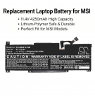 Replacement Battery for MSI Modern N 14 C12M-657MX / BTY-M494 4250mAh Li-Polymer 11.4V (Cameron Sino)
