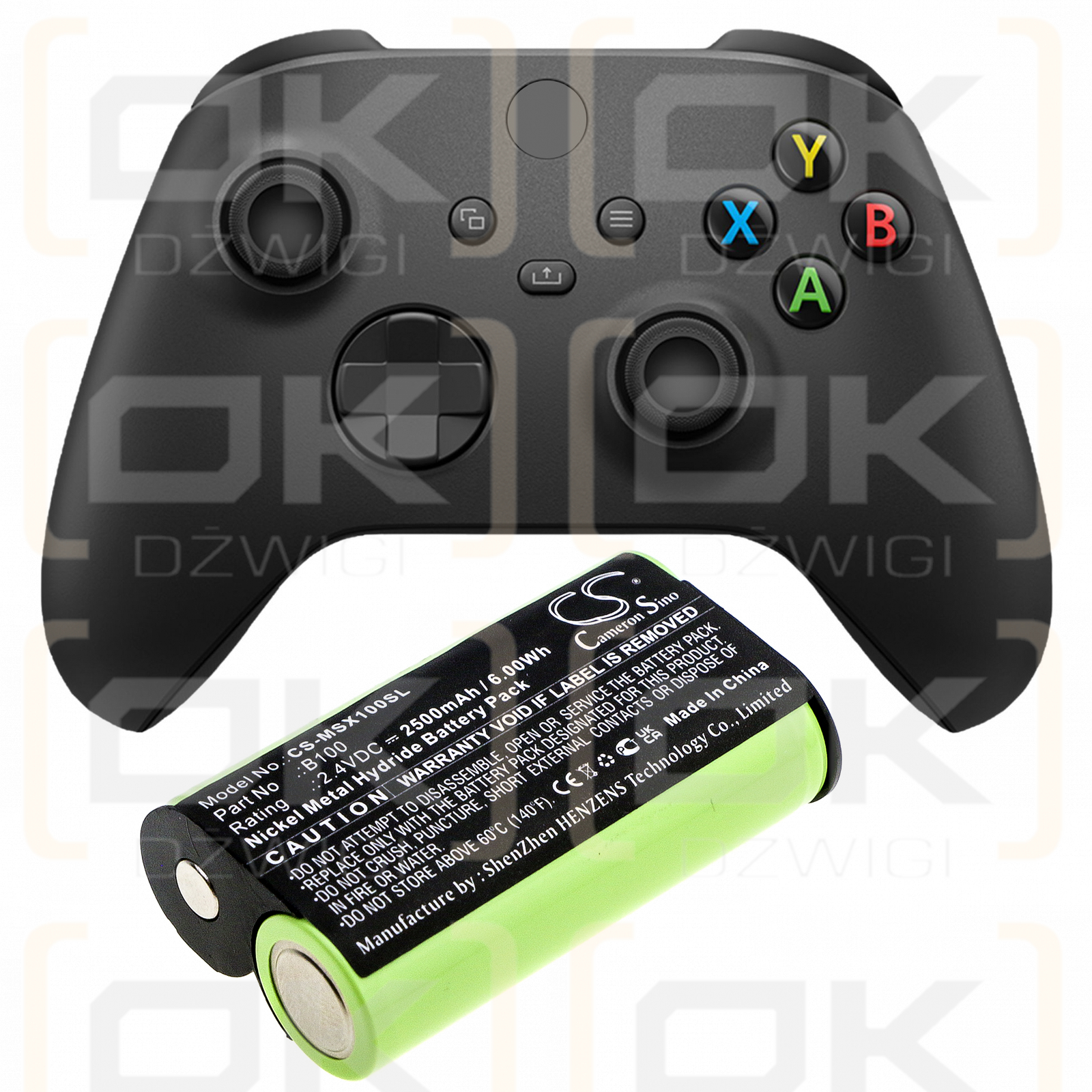 Microsoft Xbox One Elite Wireless Controller / B100 2500 mAh Ni-MH 2,4 V (Cameron Sino)