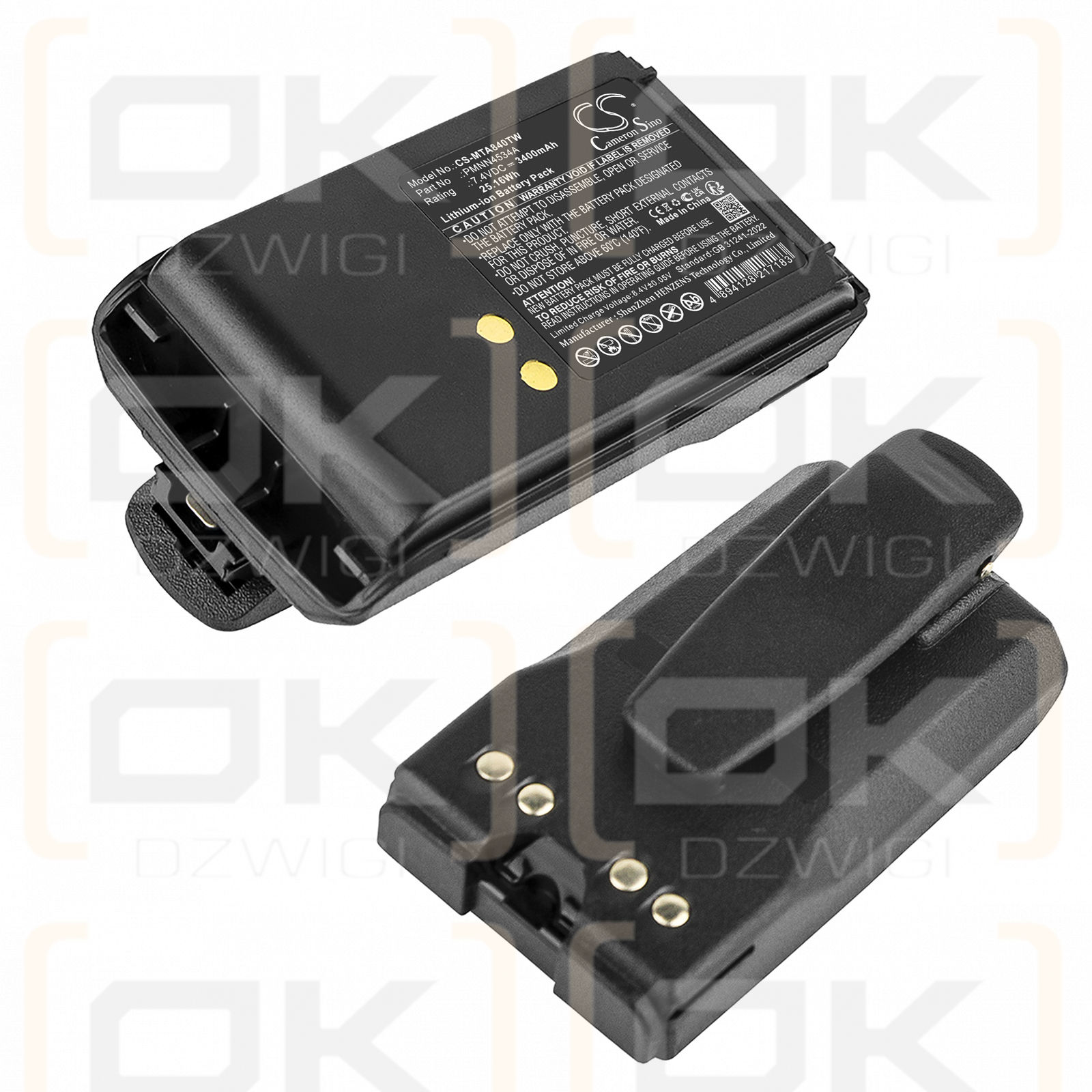 Motorola Mag One A8i / PMNN4534A 3400 mAh Li-ion 7,4 V (Cameron Sino)