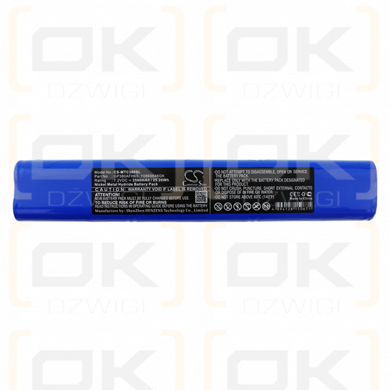 Mettler Toledo Cranemate / GP380AFH6S 3500mAh Ni-MH 7.2V (Cameron Sino)