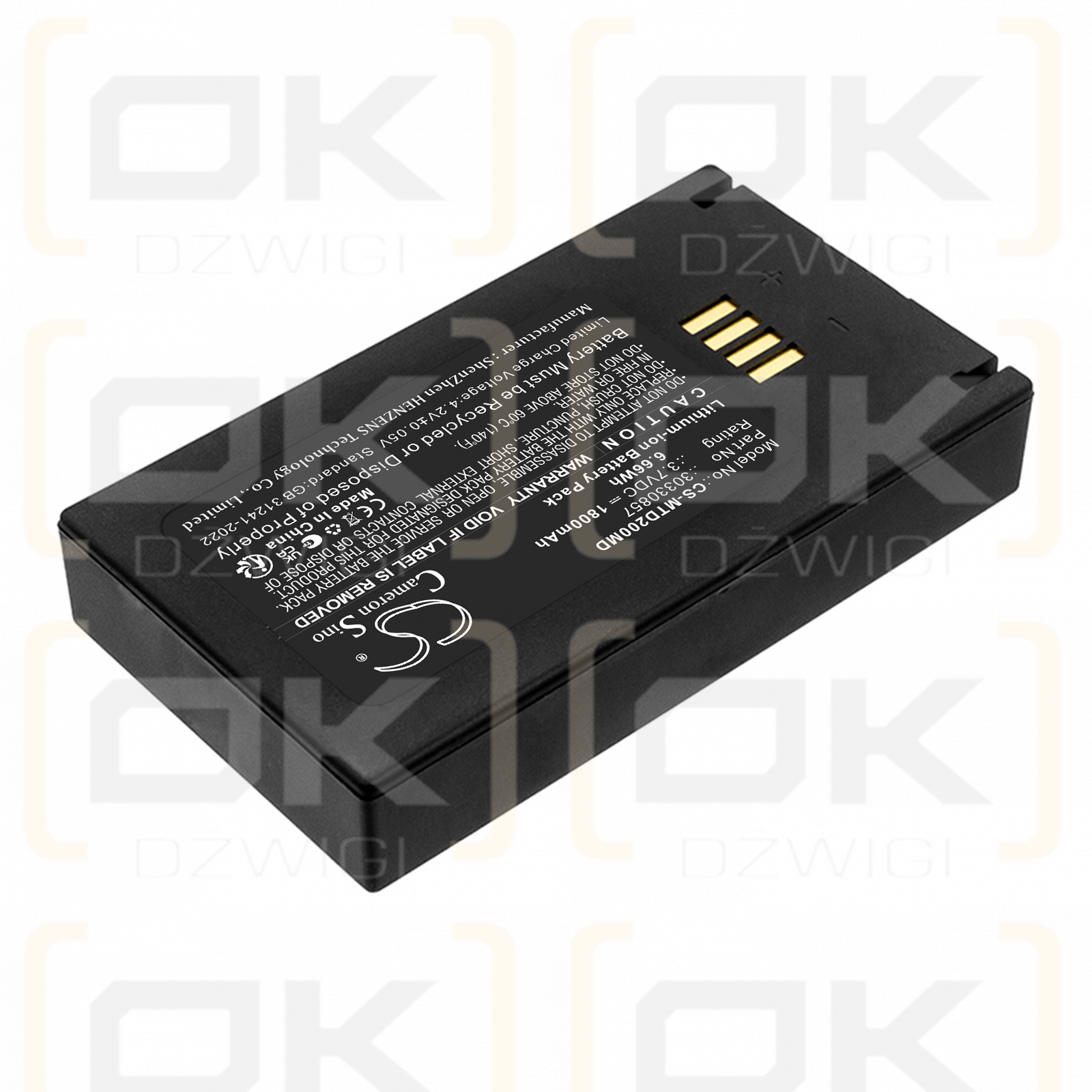 Сменная батарея для портативного измерителя плотности Mettler Toledo Densito Density2Go / 30330857 1800 мАч Li-ion 3,7 В (Cameron Sino)