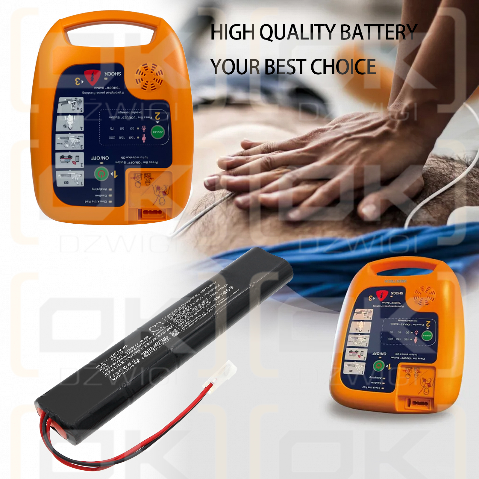 Meditech Defi5s Plus / 59807129 2800 mAh Li-MnO2 15 V (Cameron Sino)