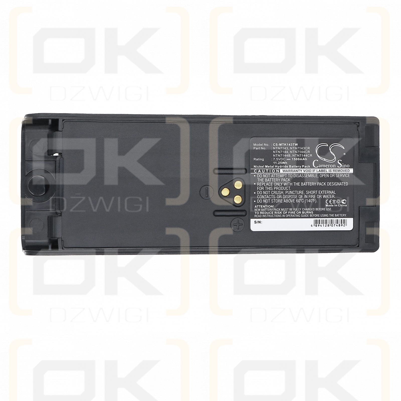 Motorola PTX1200 / NTN7143 1500 mAh Ni-MH 7,5 V (Cameron Sino)