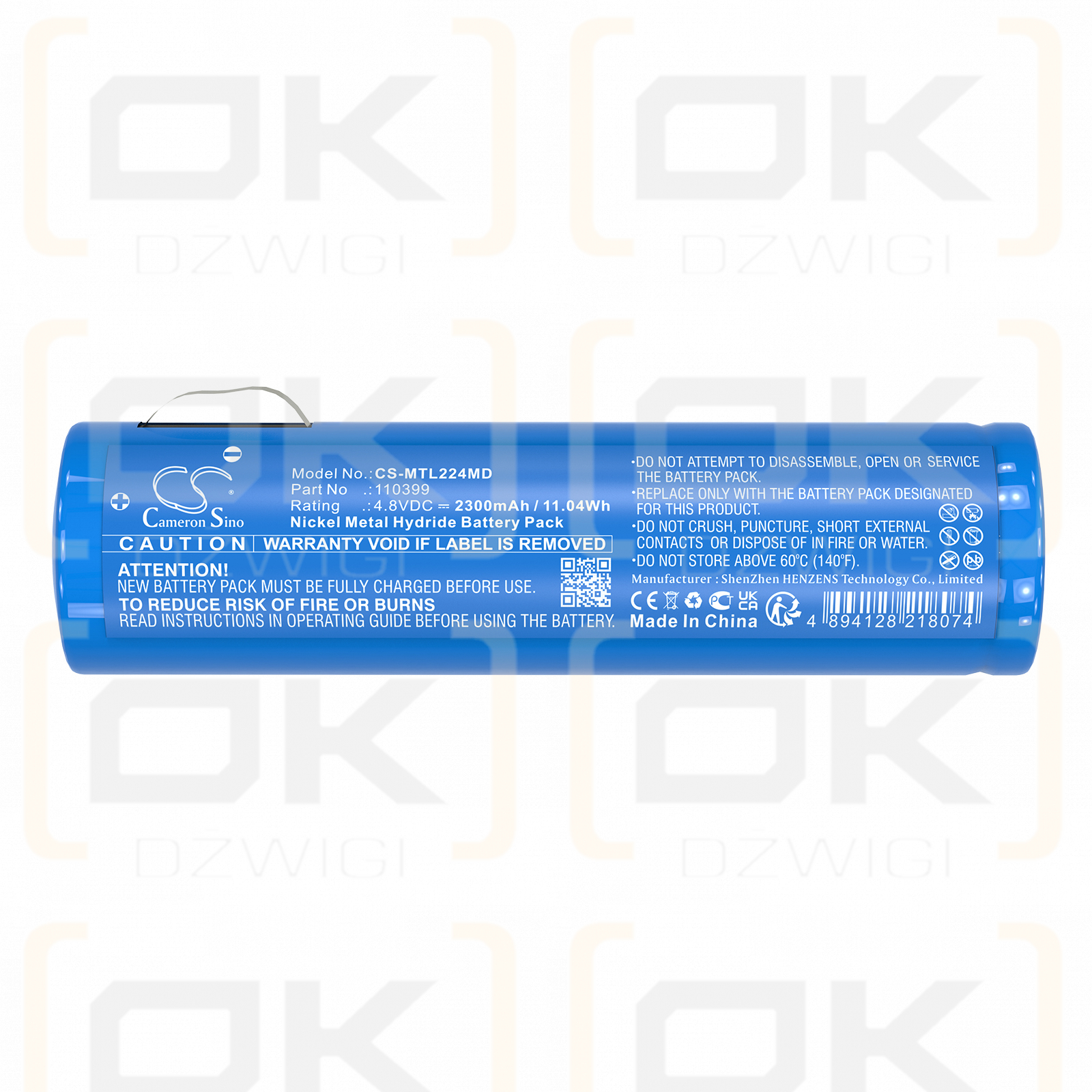 Mentor Ophthalmoscope / 110399 2300mAh Ni-MH 4.8V (Cameron Sino)