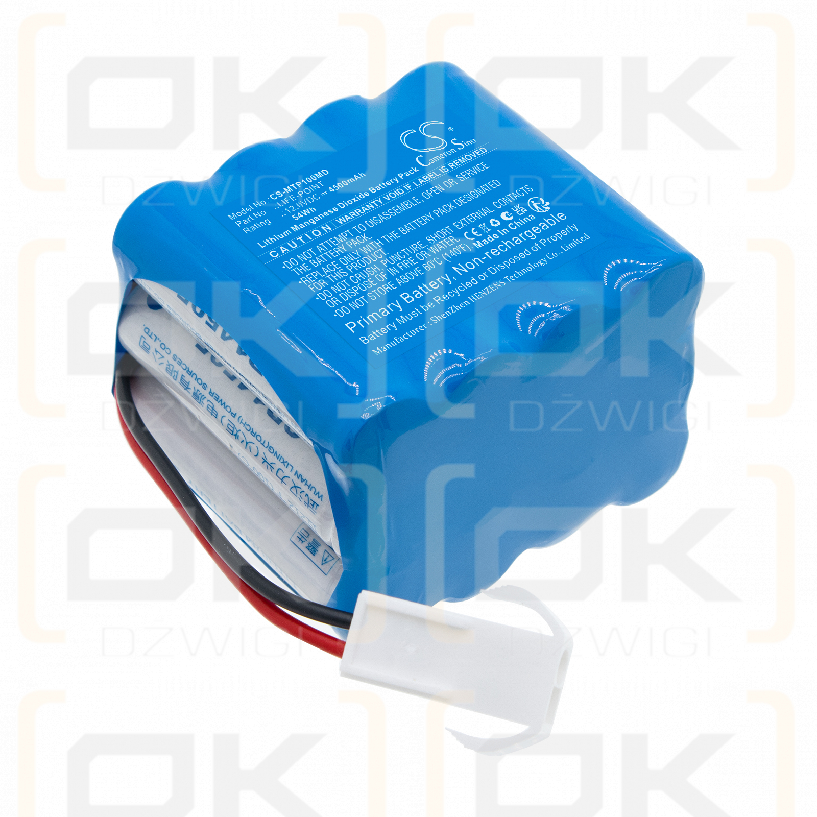 Bateria zamienna do METals PRO AED 4500 mAh Li-MnO2 12 V (Cameron Sino)