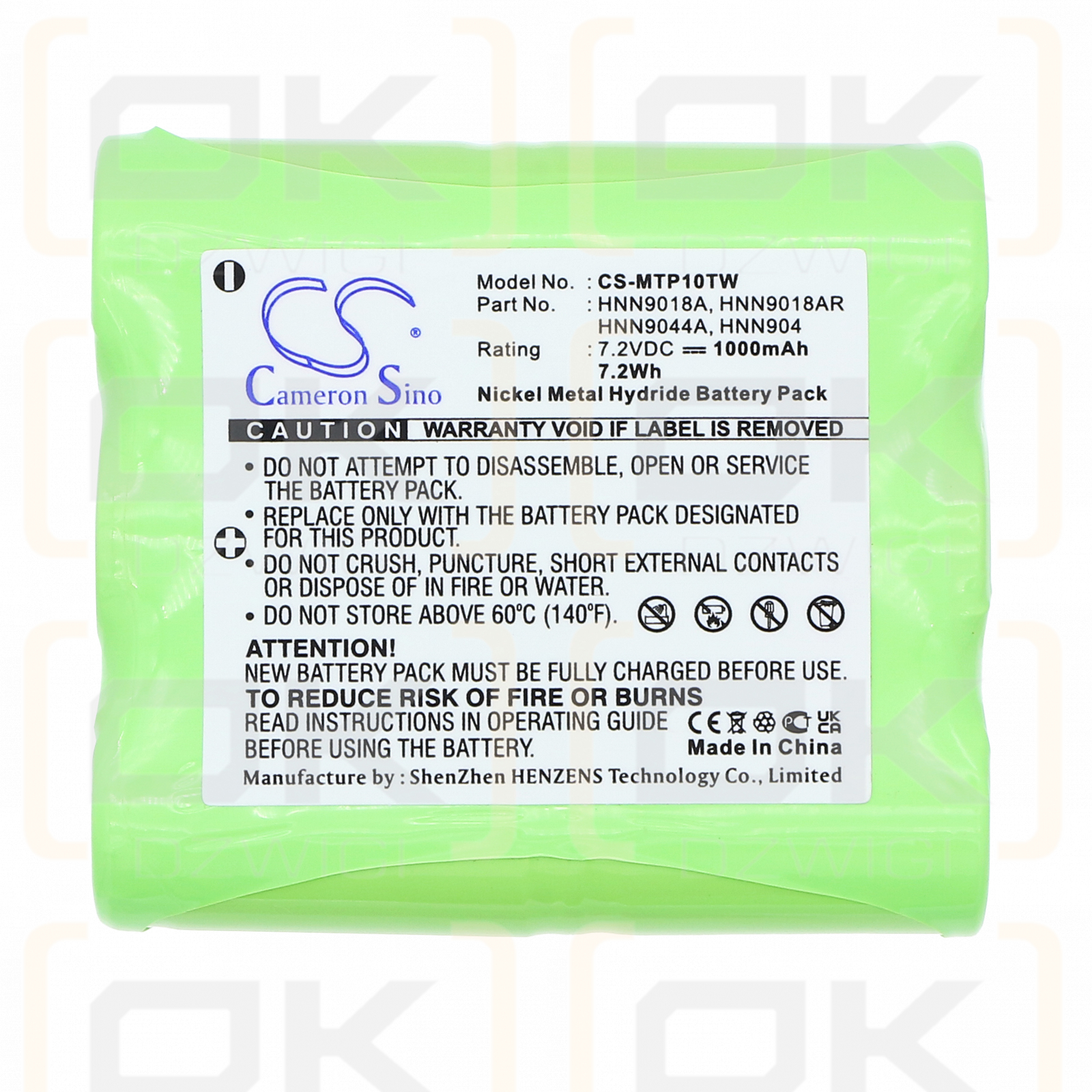 Motorola Radius P50 Plus / 6060937H01 1000 мАч Ni-MH 7,2 В (Cameron Sino)