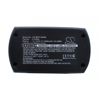 Metabo ULA9.6-18 / 6.25482 3000mAh Li-ion 14.4V (Cameron Sino)