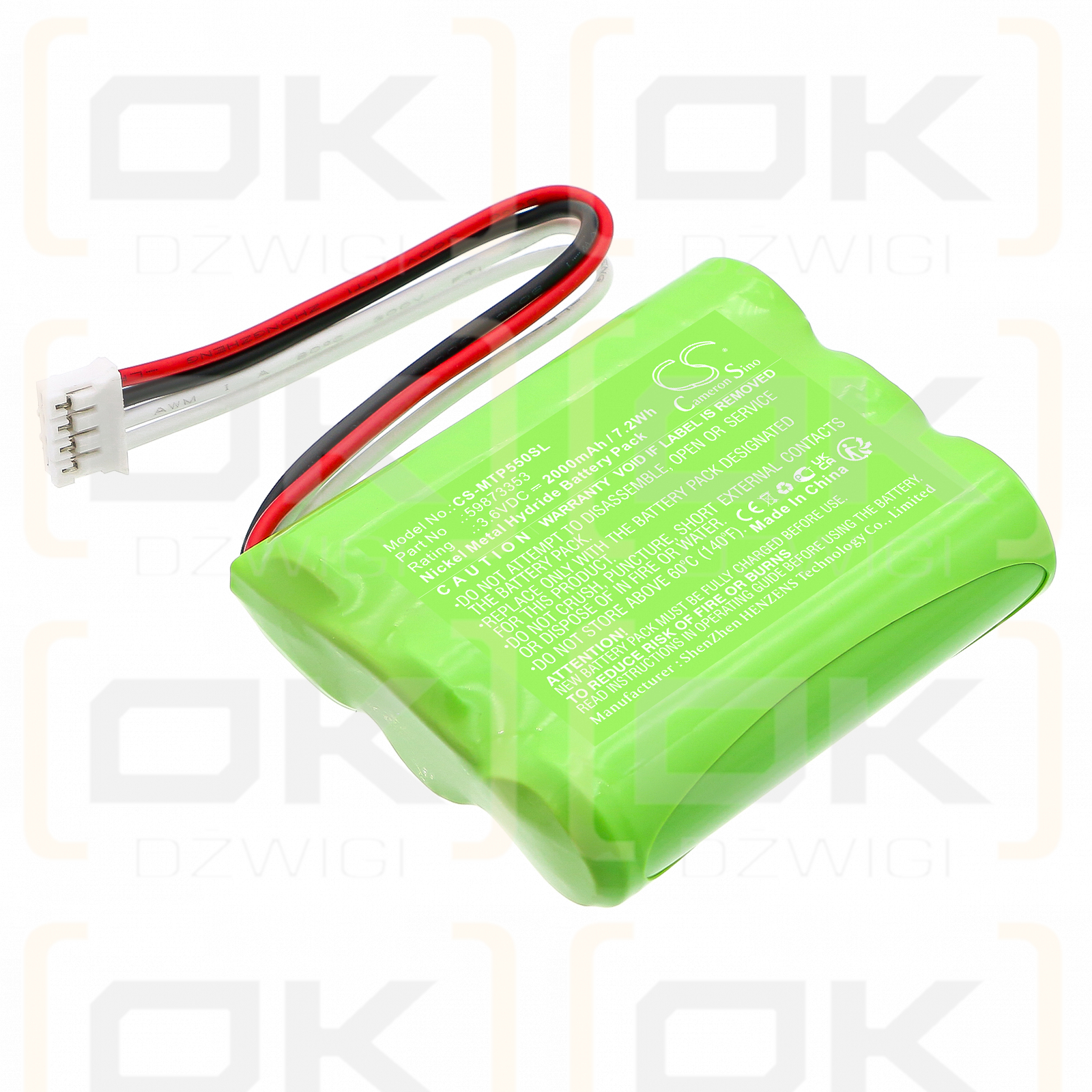Midtronics OP-5500 / 59873353 2000 mAh Ni-MH 3,6 V (Cameron Sino)