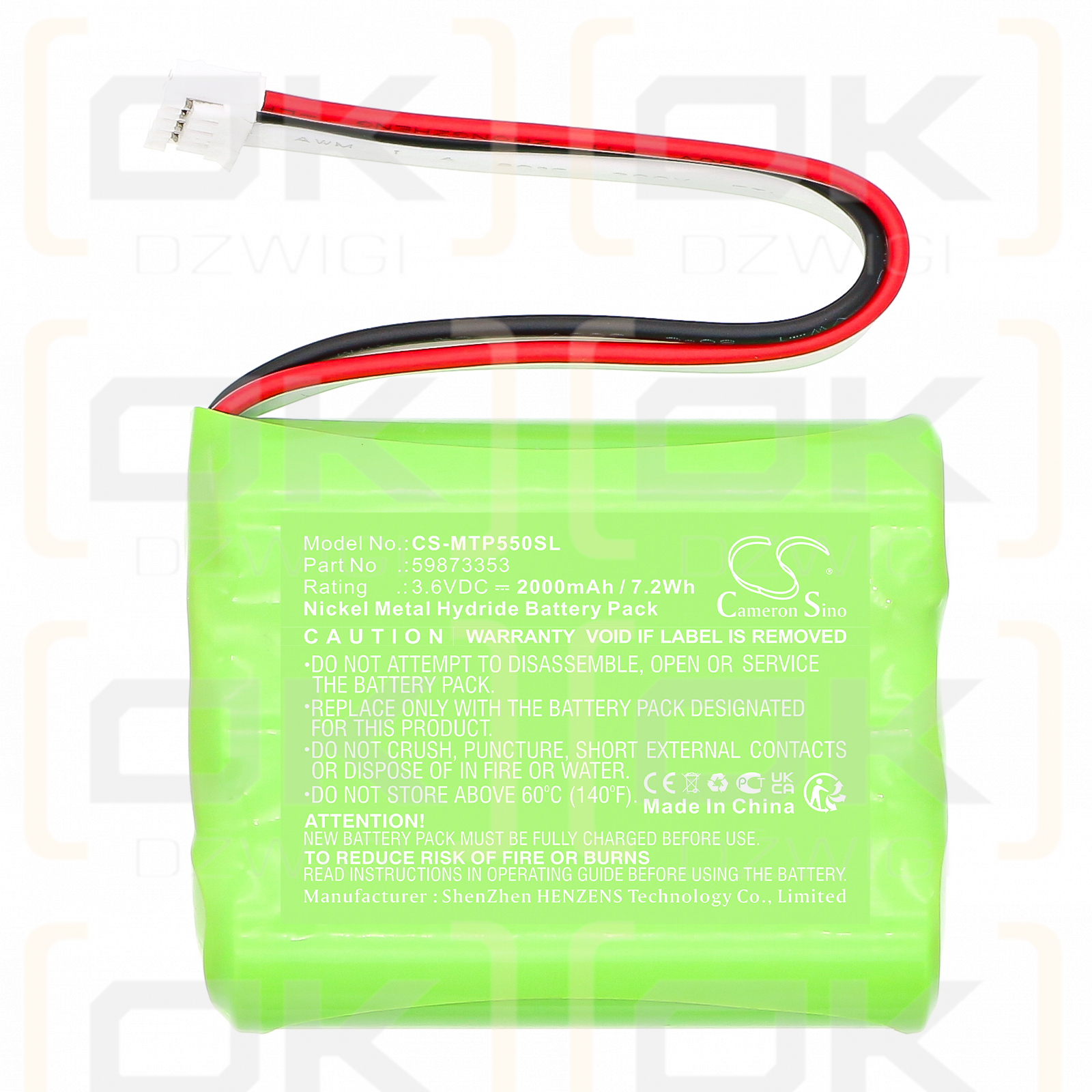 Midtronics OP-5500 / 59873353 2000 mAh Ni-MH 3,6 V (Cameron Sino)