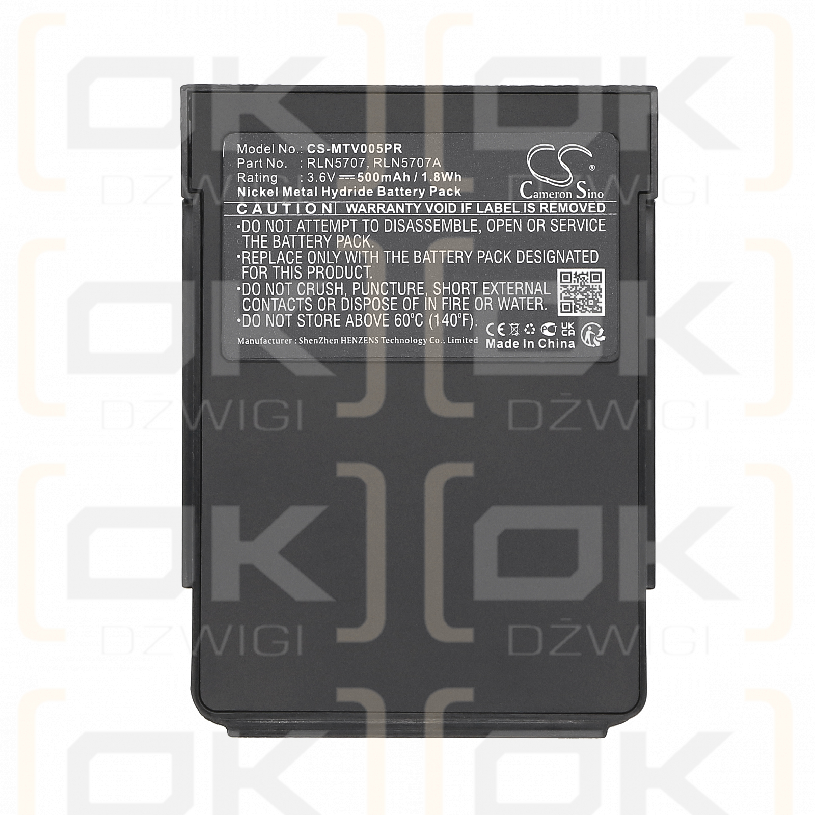 Motorola Minitor V5 / RLN5707 500mAh Ni-MH 3.6V (Cameron Sino)