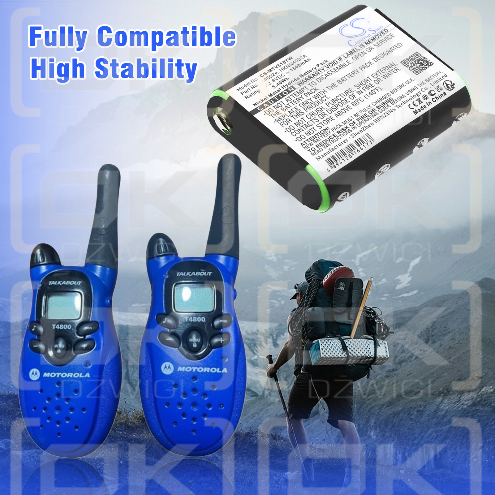 Motorola Talk About T470 / 4002A 1500 мАч Ni-MH 3,6 В (Cameron Sino)