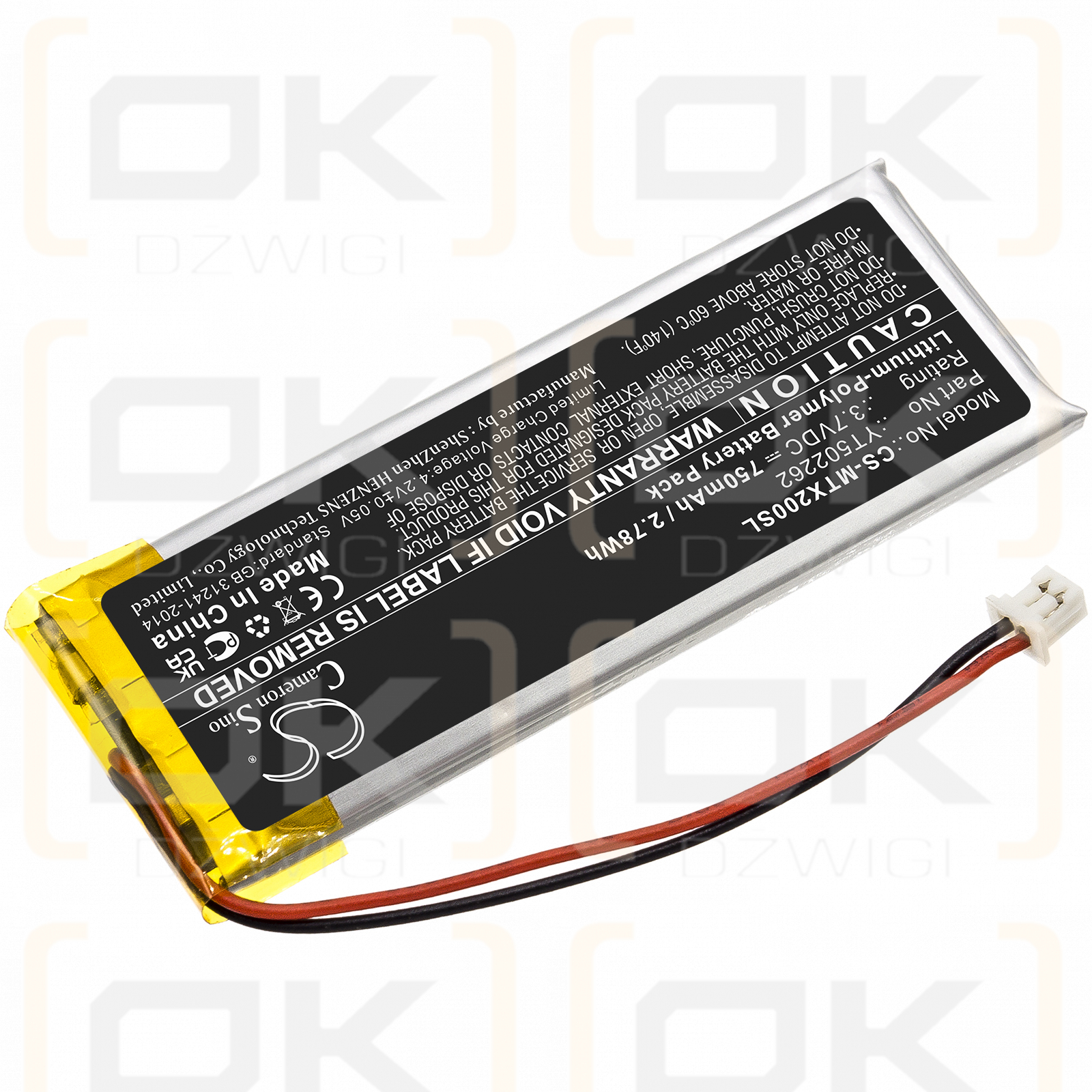 Midland BT MESH / YT502262 750 mAh Li-Polymer 3,7 V (Cameron Sino)